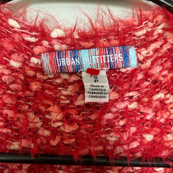 Red urban outfitters fuzzy sweater - Picture 4 of 4